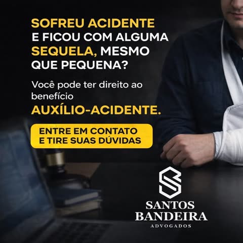 Post sobre auxílio-acidente para quem ficou com sequela